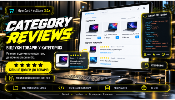 Category Reviews — відгуки товарів у категоріях