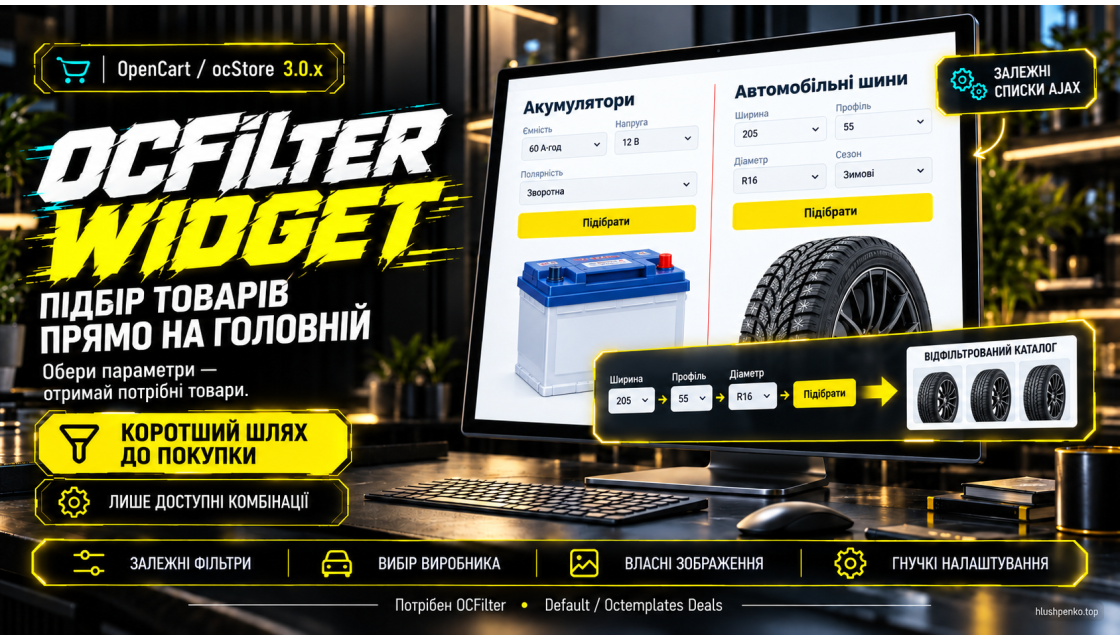 Віджет OCFilter для підбору товарів