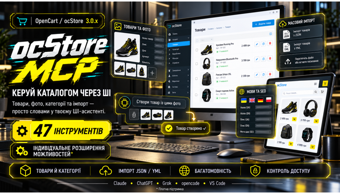 OpenCart MCP — керування магазином через ШІ