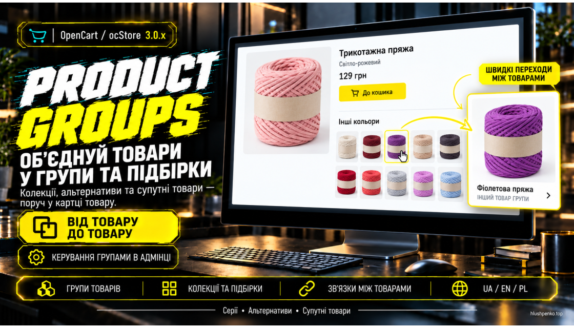 Product Groups — групи товарів і колекції